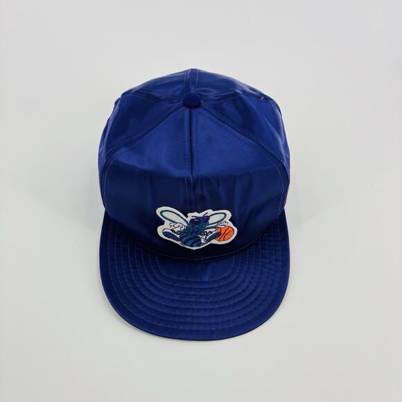 Vintage Charlotte Hornets Satin Hat Cap SnapBack Purple NBA 90’s PL LOGO - Picture 5 of 8